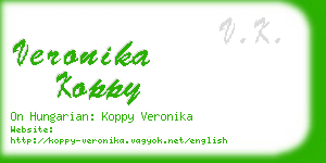 veronika koppy business card